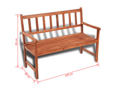 Zahradní lavice 120 cm masivní akáciové dřevo
