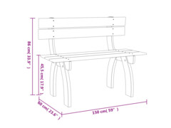 Zahradní lavice 150 cm impregnované borové dřevo
