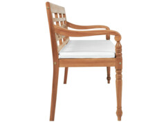 Zahradní lavice Batavia s poduškou 150 cm teak