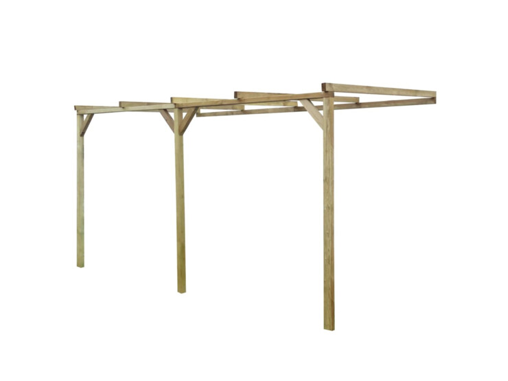 Zahradní pergola ke zdi 2 x 4 x 2,2 cm dřevo