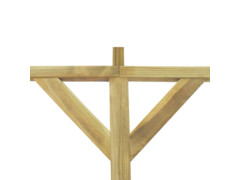 Zahradní pergola ke zdi 2 x 4 x 2,2 cm dřevo