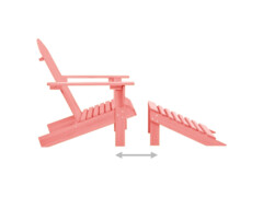 Zahradní židle Adirondack s podnožkou masivní jedle růžová