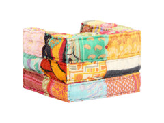  Modulární pouf patchwork textil