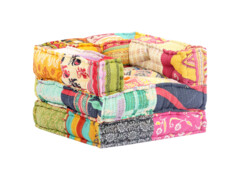  Modulární pouf patchwork textil