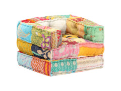  Modulární pouf patchwork textil