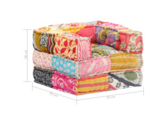  Modulární pouf patchwork textil