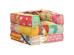  Modulární pouf patchwork textil