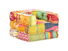  Modulární pouf patchwork textil