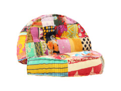  Pouf 100 x 20 cm patchwork textil