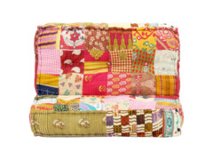  Pouf 100 x 100 x 20 cm patchwork textil