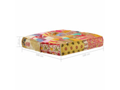  Pouf 100 x 100 x 20 cm patchwork textil