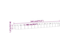  Zahradní truhlík práškově lakovaná ocel 544x100x36 antracitový