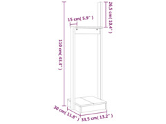  Stojan na dřevo medově hnědý 33,5x30x110 cm masivní borovice