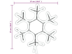  Vánoční sněhové vločky 2 ks s teplými bílými LED 27 x 27 cm