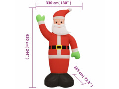  Nafukovací Santa Claus s LED diodami 620 cm