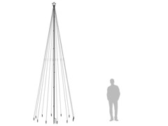  Vánoční strom s hrotem 732 teple bílých LED diod 500 cm