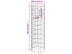 Kruhové gabionové vyvýšené záhony 4 ks Ø 30x50/100/150/200 cm