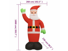  Nafukovací Santa Claus s LED diodami 1 000 cm