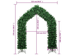  Vánoční oblouk zelený 270 cm