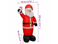  Nafukovací Santa Claus s LED diodami 120 cm