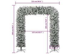  Vánoční oblouk se sněhem 240 cm