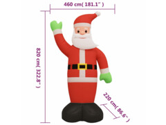  Nafukovací Santa Claus s LED diodami 820 cm