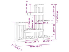  Stojan na rostliny 92 x 25 x 97 cm masivní borové dřevo