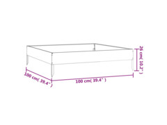  Zahradní vyvýšený záhon 100 x 100 x 26 cm cortenová ocel