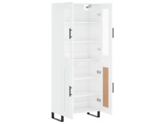  Skříň highboard lesklá bílá 69,5 x 34 x 180 cm kompozitní dřevo