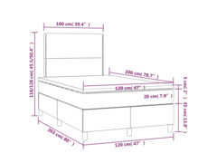  Box spring postel s matrací černá 120 x 200 cm samet