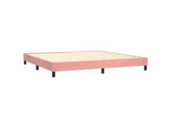  Box spring postel s matrací růžová 200x200 cm samet