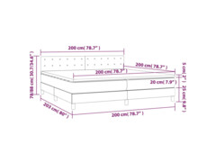  Box spring postel s matrací růžová 200x200 cm samet