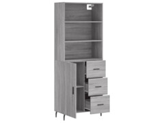  Skříň highboard šedá sonoma 69,5 x 34 x 180 cm kompozitní dřevo