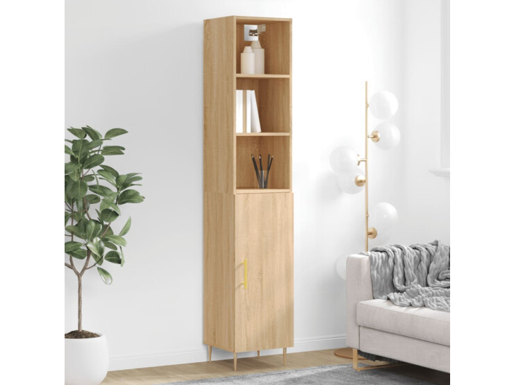  Skříň highboard dub sonoma 34,5 x 34 x 180 cm kompozitní dřevo