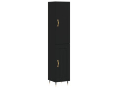  Skříň highboard černá 34,5 x 34 x 180 cm kompozitní dřevo