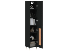  Skříň highboard černá 34,5 x 34 x 180 cm kompozitní dřevo