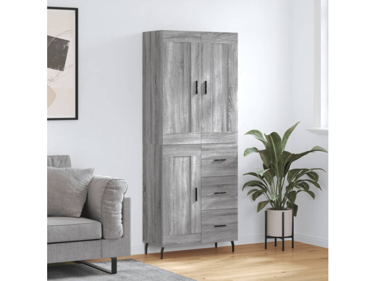  Skříň highboard šedá sonoma 69,5 x 34 x 180 cm kompozitní dřevo