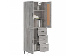  Skříň highboard šedá sonoma 69,5 x 34 x 180 cm kompozitní dřevo