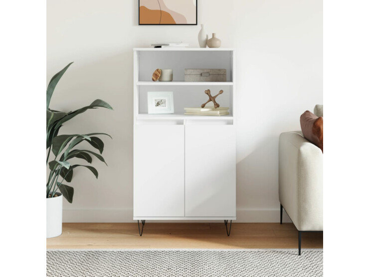  Skříň highboard bílá 60 x 36 x 110 cm kompozitní dřevo