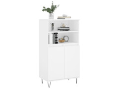  Skříň highboard bílá 60 x 36 x 110 cm kompozitní dřevo