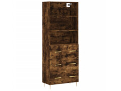  Skříň highboard kouřový dub 69,5 x 34 x 180 cm kompozitní dřevo