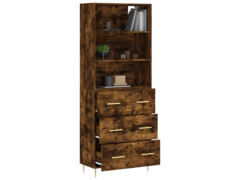  Skříň highboard kouřový dub 69,5 x 34 x 180 cm kompozitní dřevo