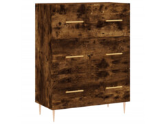  Skříň highboard kouřový dub 69,5 x 34 x 180 cm kompozitní dřevo