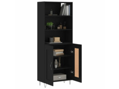  Skříň highboard černá 69,5 x 34 x 180 cm kompozitní dřevo