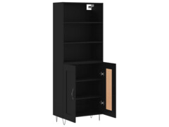  Skříň highboard černá 69,5 x 34 x 180 cm kompozitní dřevo