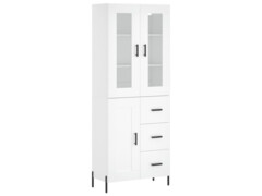  Skříň highboard bílá 69,5 x 34 x 180 cm kompozitní dřevo