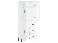  Skříň highboard bílá 69,5 x 34 x 180 cm kompozitní dřevo