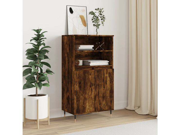  Skříň highboard kouřový dub 60 x 36 x 110 cm kompozitní dřevo