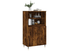  Skříň highboard kouřový dub 60 x 36 x 110 cm kompozitní dřevo