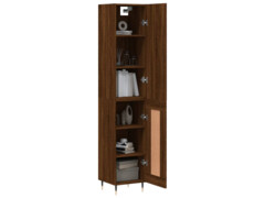  Skříň highboard hnědý dub 34,5 x 34 x 180 cm kompozitní dřevo